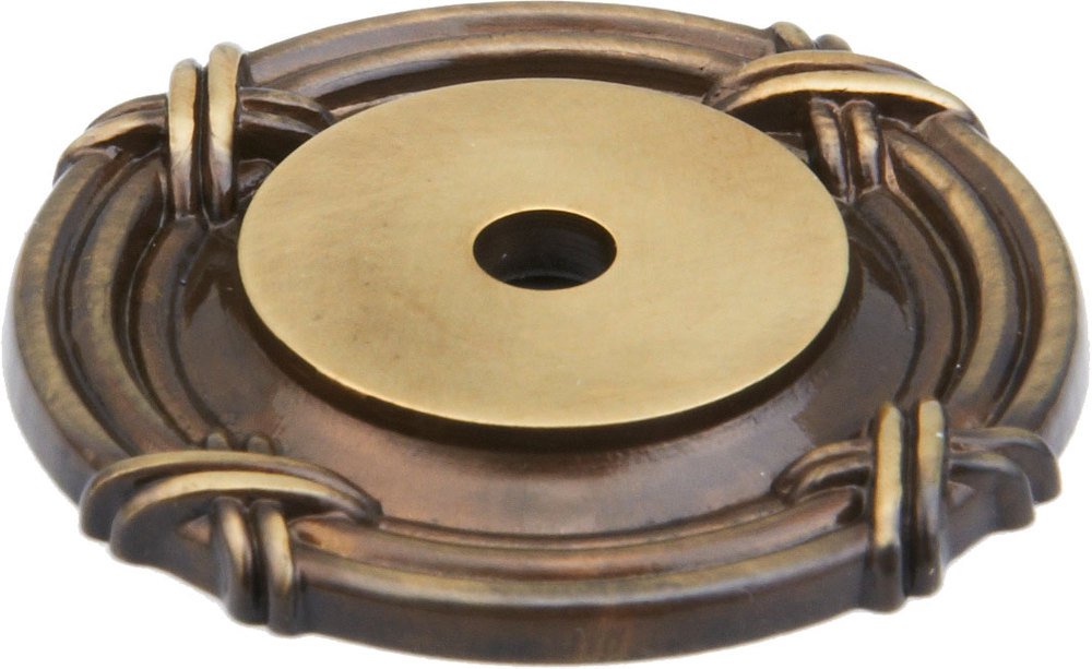 Solid Brass Antique Light Polish 1 1/2" (38mm) Round Backplate