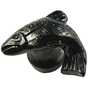 Fish Knob Facing Left in Black