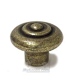 Knobs Swirl Knob in Antique Brass
