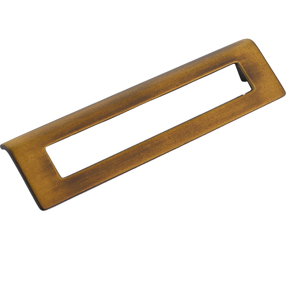 6 1/4" Centers Angled Rectangle Pull in Burnished Bronze