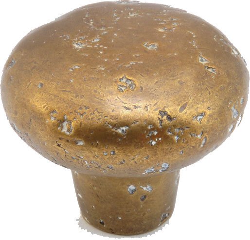 Solid Brass Knob in Antique White Wash