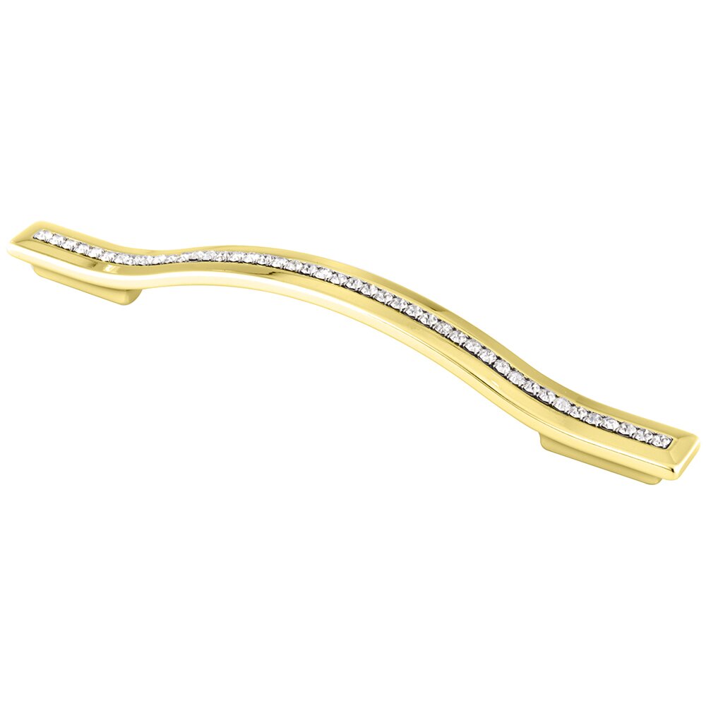 128mm or 160mm Centers Crystal Bow Pull in Gold