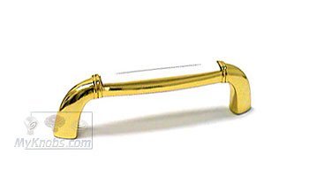 2 1/2" Centers Two-Tone Bench Pull in Gold and White