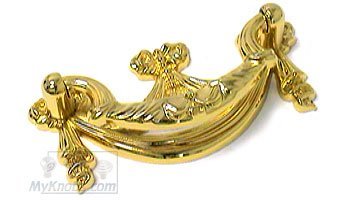 2 1/2" Centers Swinging Pull with Base in Gold