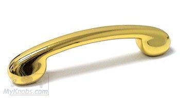 3 3/4" Centers Thick Bridge Pull in Gold
