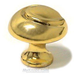 Swirl Mushroom Knob in Gold