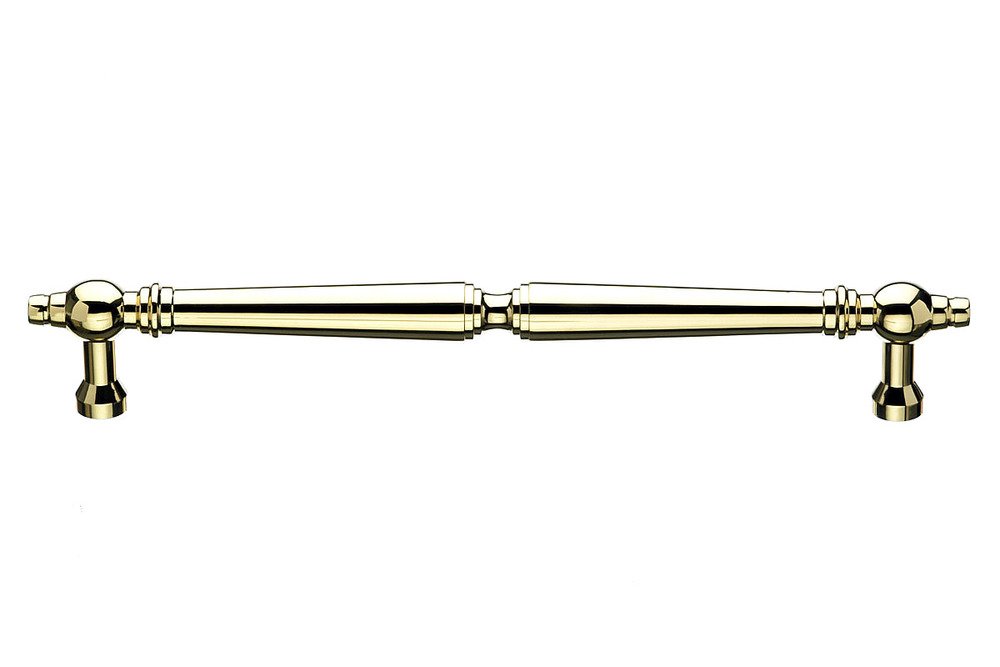 Oversized 18" Centers Door Pull in Polished Brass 20 3/32" O/A