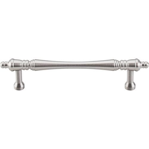 Finial 3 3/4" Centers Pull in Brushed Satin Nickel