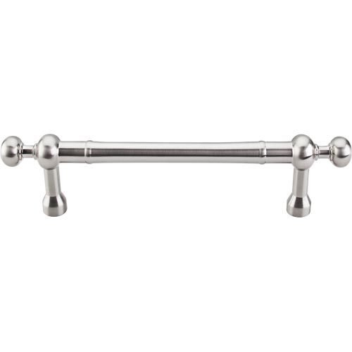 Oversized 8" Centers Door Pull in Brushed Satin Nickel 11 5/32" O/A