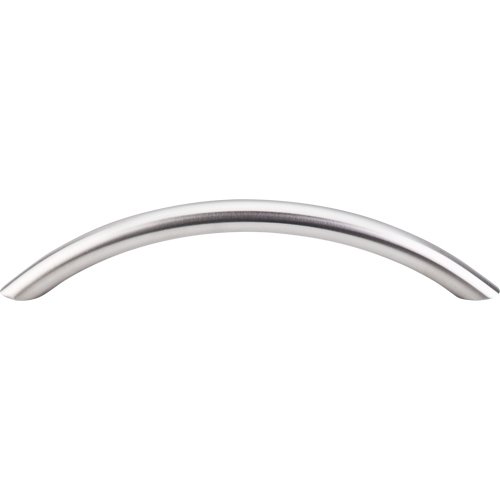 Solid Bowed 5 1/16" Centers Bar Pull in Brushed Stainless Steel