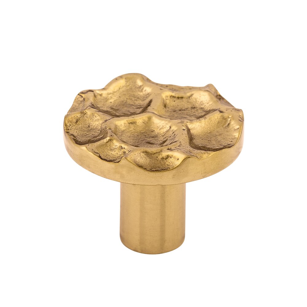 Cobblestone 1 3/8" Diameter Mushroom Knob in Brass