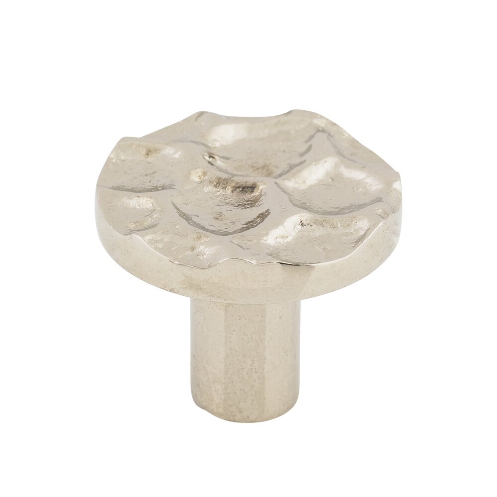 Cobblestone 1 3/8" Diameter Mushroom Knob in Polished Nickel