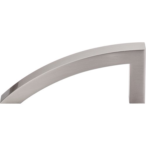 Sloped 3 7/8" Centers Bar Pull in Brushed Satin Nickel