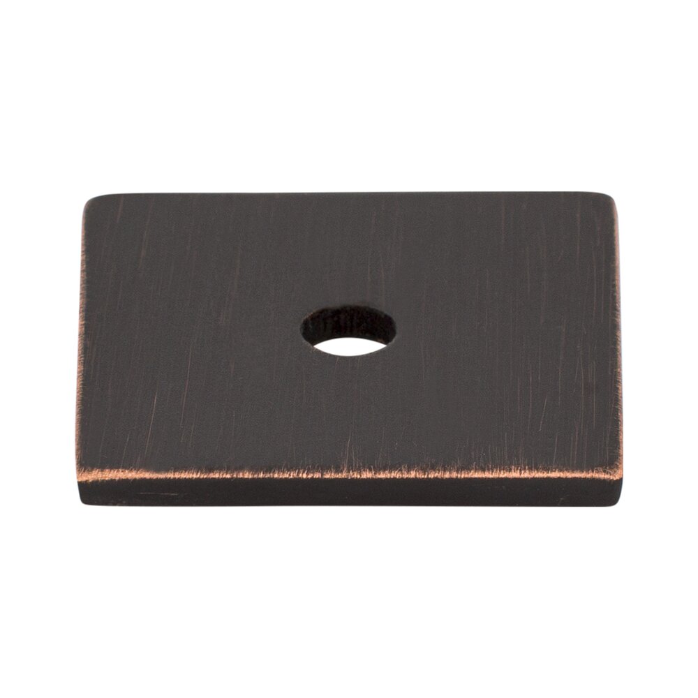 Square 1" Knob Backplate in Tuscan Bronze