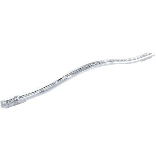289mm or 320mm Centers Crystal Bow Pull in Bright Chrome