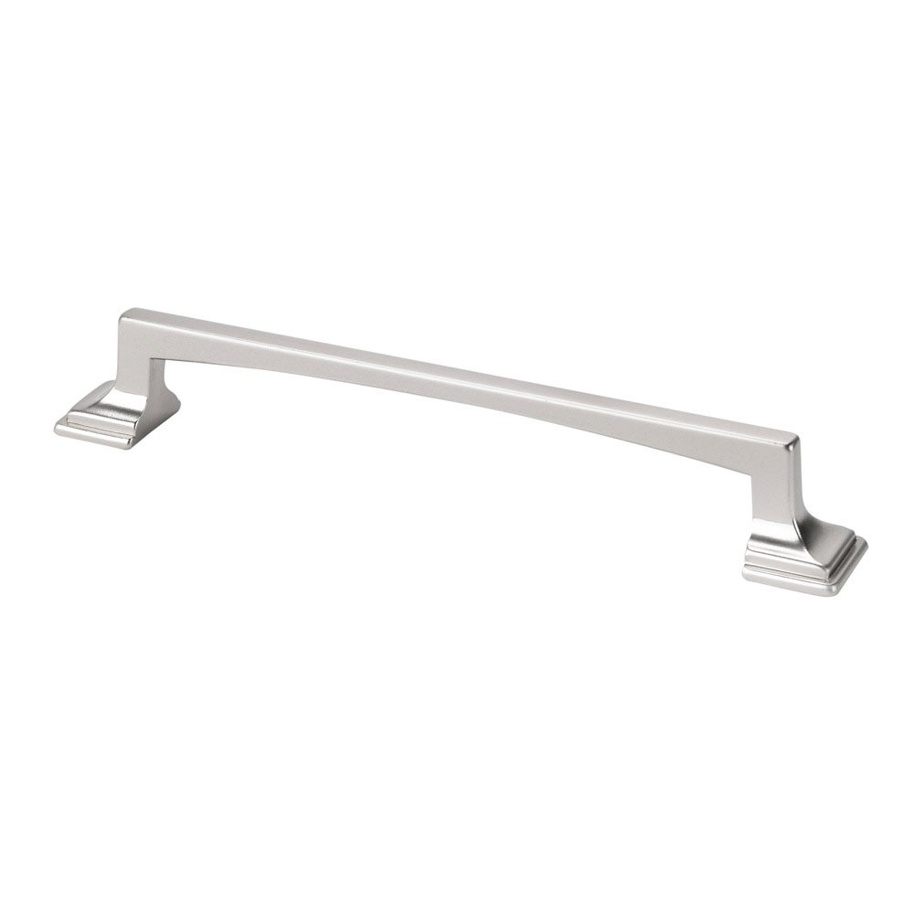 5" Centers Thin Square Transitional Cabinet Pull in Satin Nickel