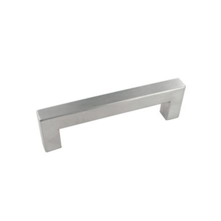 3 3/4" (96mm) Centers Thin Square Pull in Stainless Steel