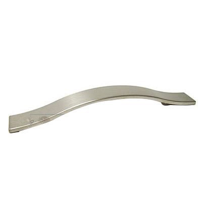 6 1/4" (160mm) Centers Flat Wide Bow Pull in Brushed Nickel