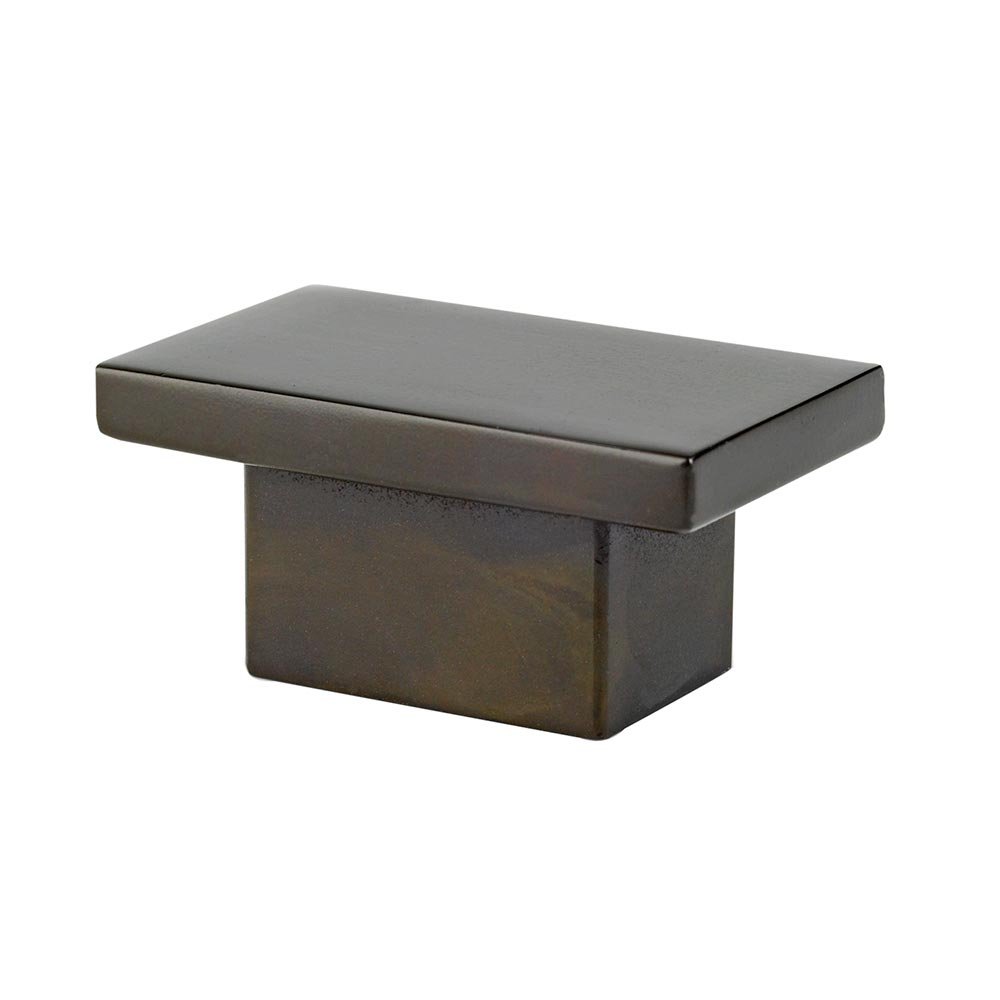 5/8" Centers Small Rectangular Pull in Brushed Oil Rubbed Bronze