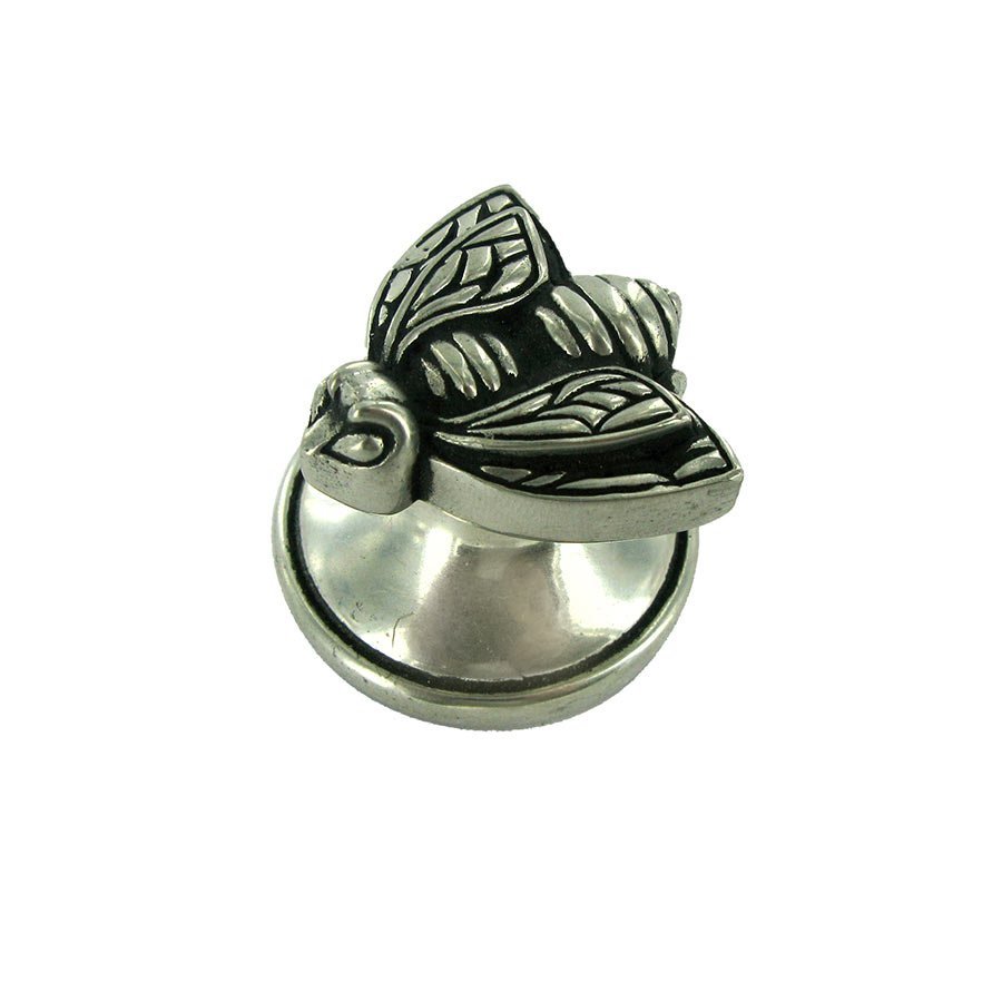 Large Bumble Bee Knob in Antique Silver