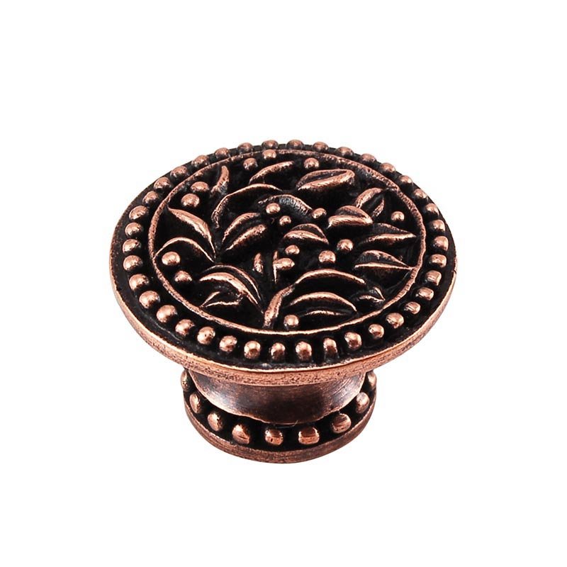 1 1/4" Knob with Small Base in Antique Copper