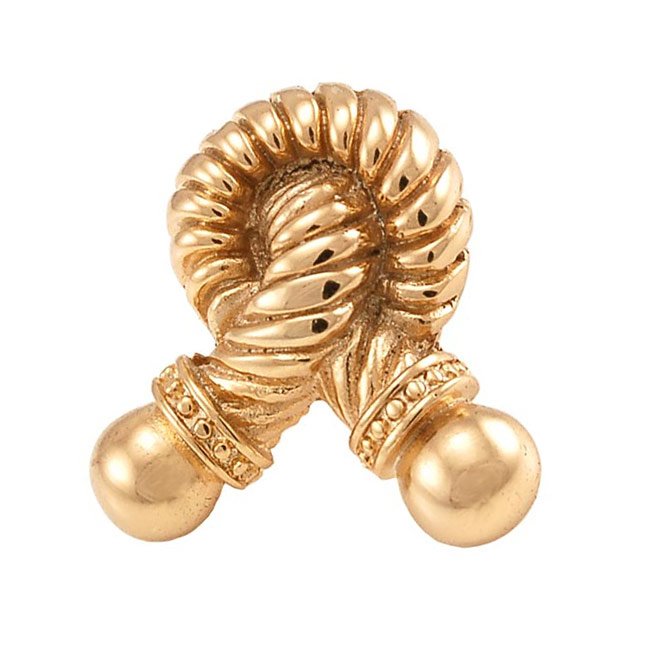 Small Twisted Rope Knob in Polished Gold