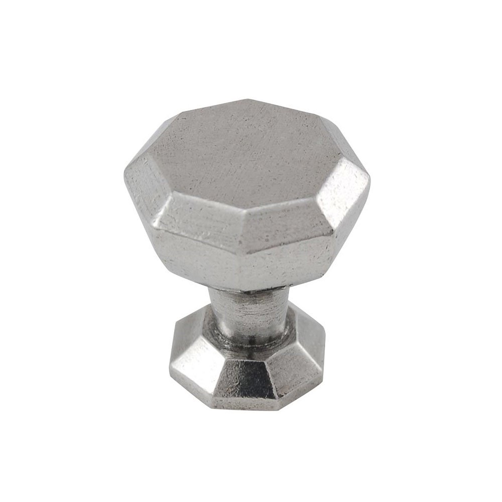 Classic Knobs - Octagon Small Knob 1" in Vintage Pewter