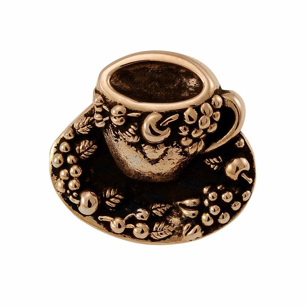 Nature - Teacup Tazza Knob in Antique Gold
