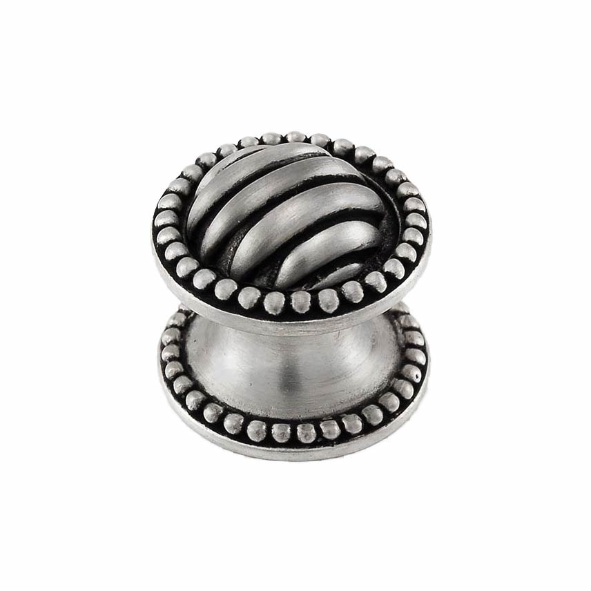 Large Ribbed Knob 1 1/4" in Antique Nickel