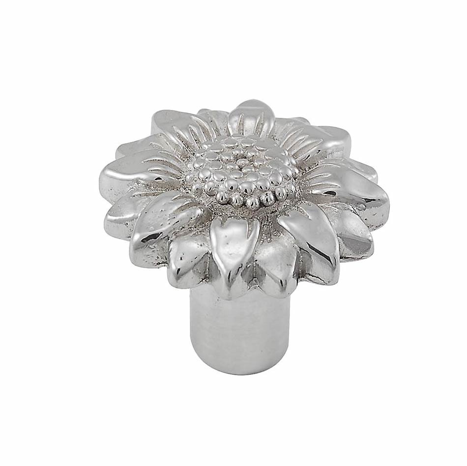 Large Sunflower Knob 1 1/8" in Polished Nickel
