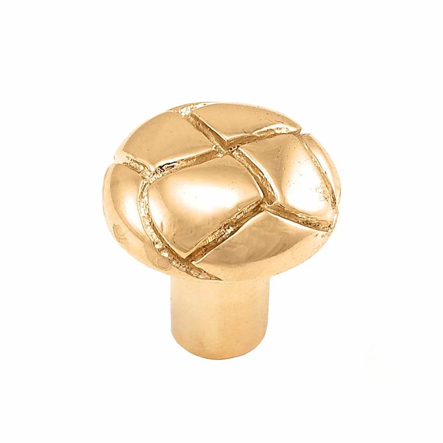 1 1/8" Button Knob in Polished Gold