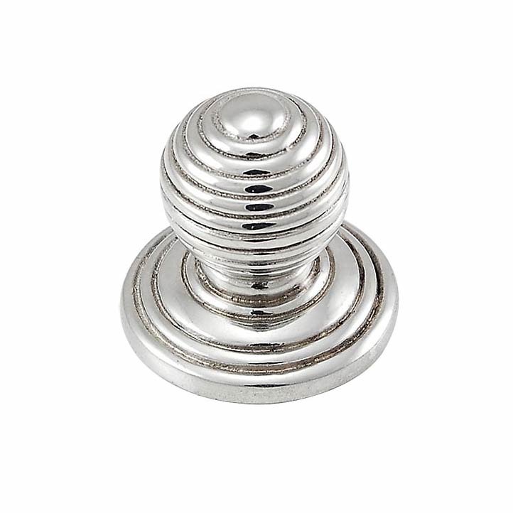 Small Multi Ring Ball Knob in Polished Silver
