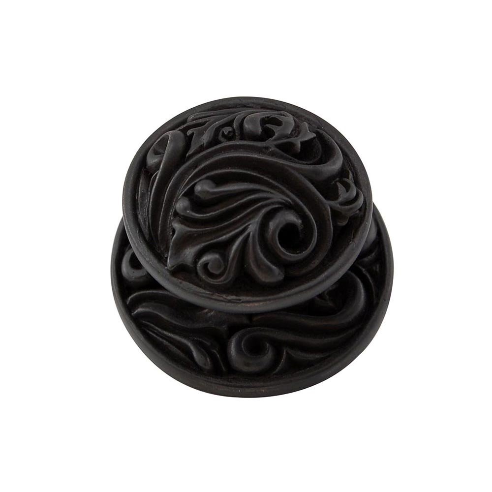 Large Fancy Round Knob in Oil Rubbed Bronze