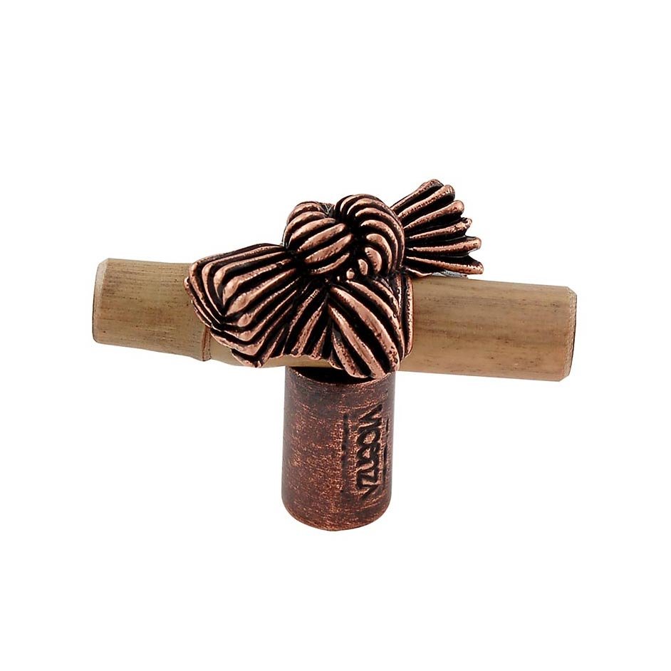 Real Bamboo And Knot Knob in Antique Copper