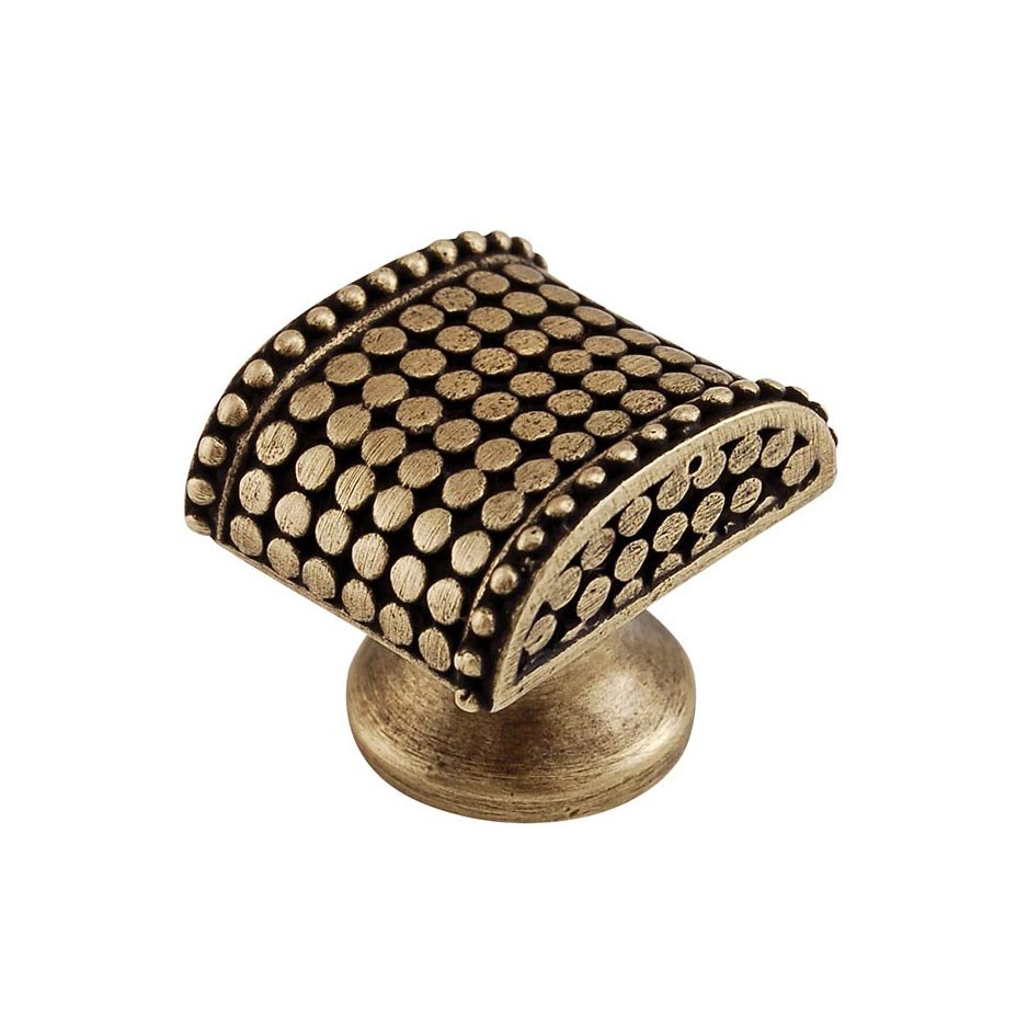 Small Spotted Knob in Antique Brass