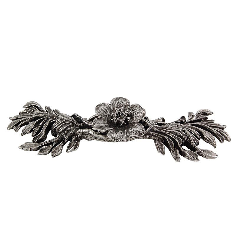 3" Centers Hibiscus Pull in Vintage Pewter