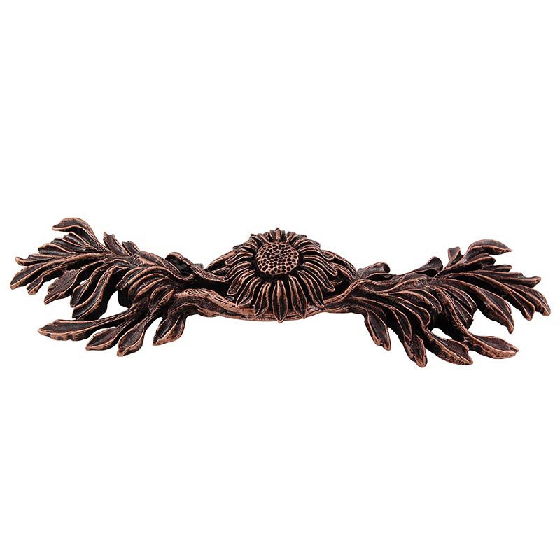 3" Centers Sunflower Pull in Antique Copper