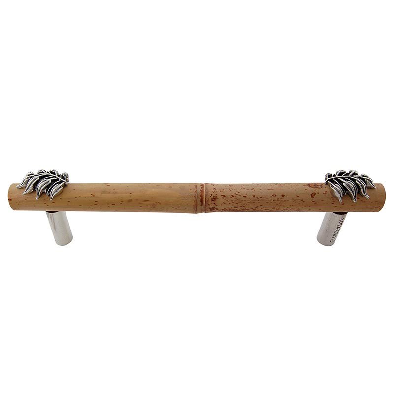 Handle with Bamboo - 9" Centers in Vintage Pewter