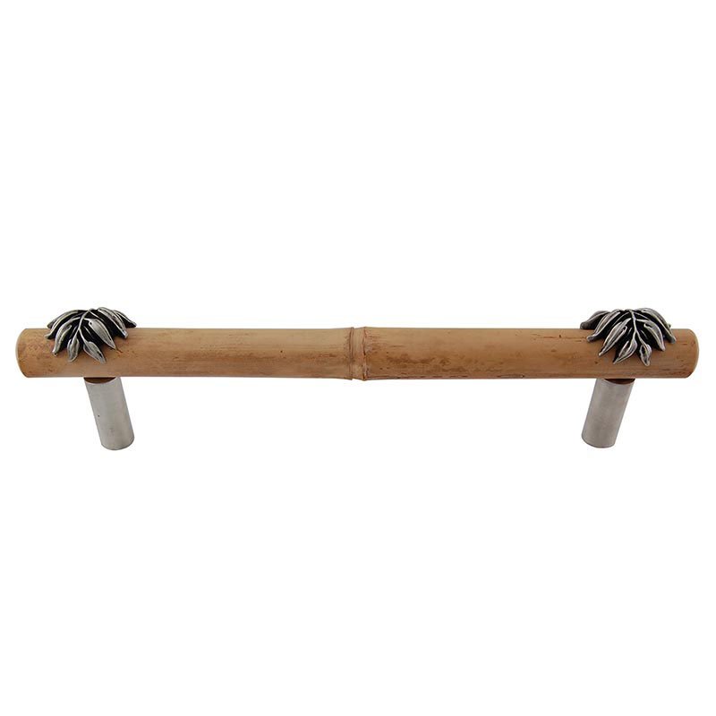 Handle with Bamboo - 9" Centers in Antique Nickel