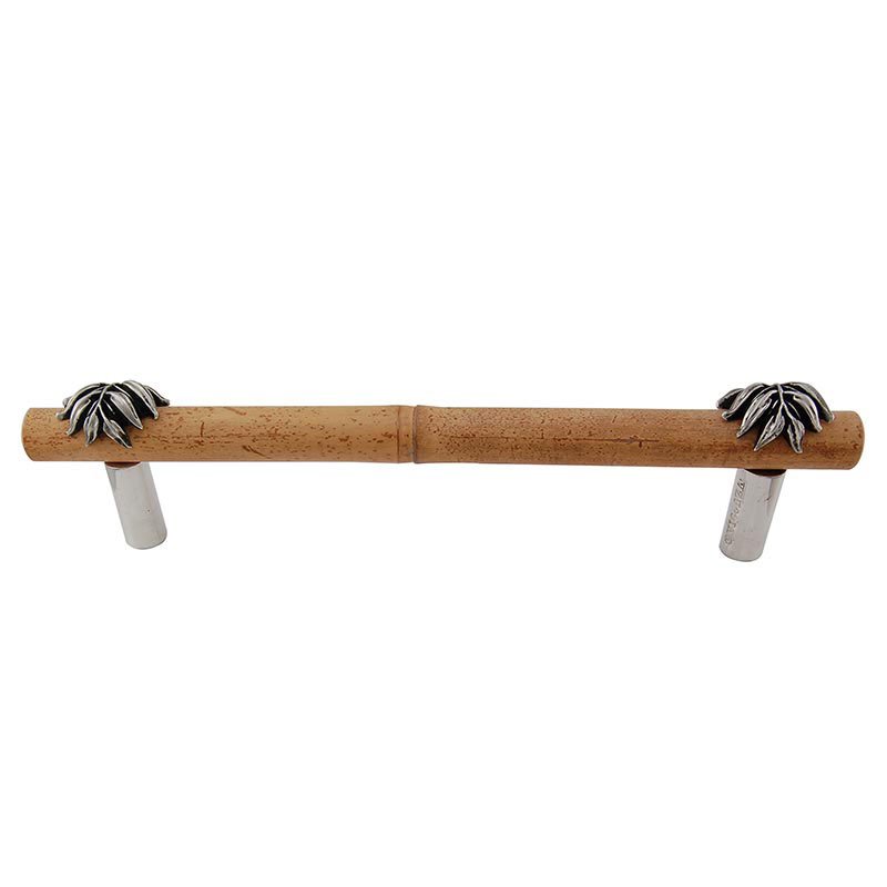 Handle with Bamboo - 9" Centers in Antique Silver