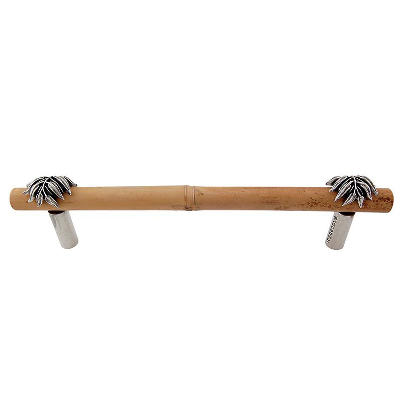 Handle with Bamboo - 9" Centers in Vintage Pewter