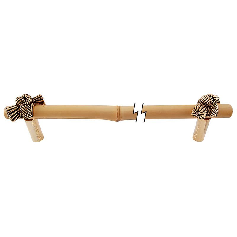 12" Centers Bamboo Knot Appliance Pull in Antique Gold