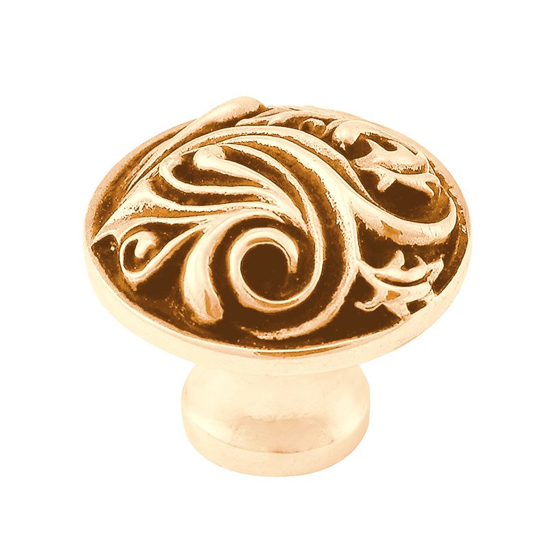 1 1/4" Small Base Knob in Polished Gold