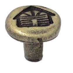 1 1/4" Log Cabin Knob in Tumbled Oil Rubbed Bronze