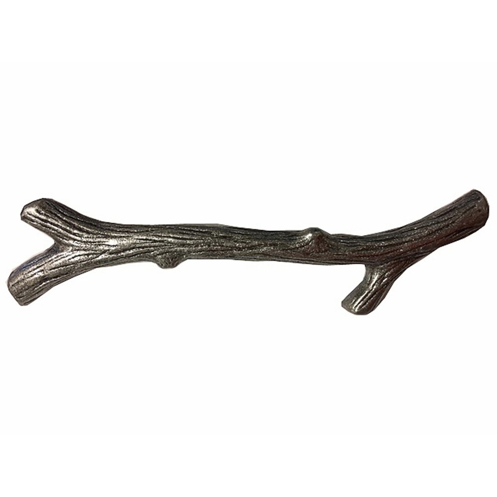 Large 6" Centers Twig Pull in Tumbled Pewter