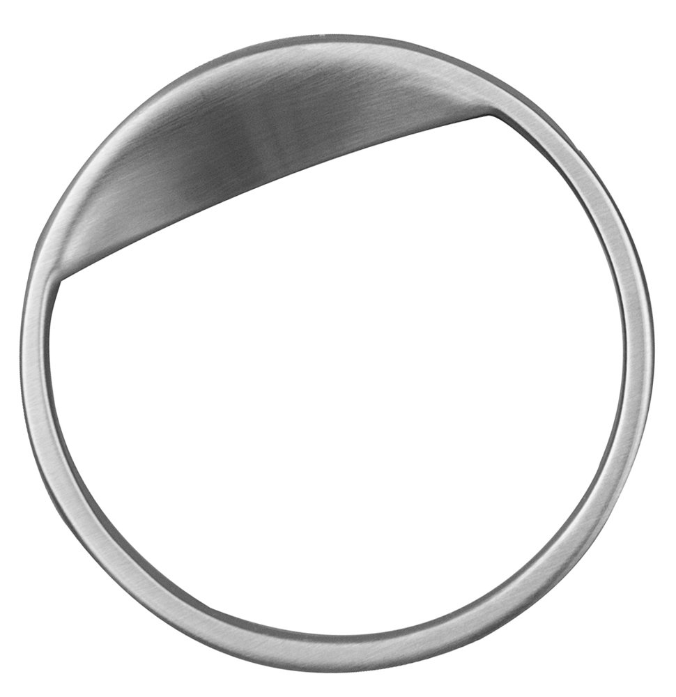 5/8" (16mm) Centers Ring Pull in Brushed Chrome
