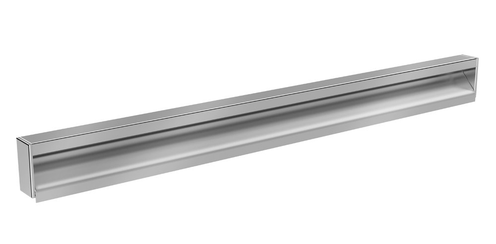 Handle L 118" x H 1 3/8" Profile in Stainless Steel