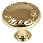 Solid Brass 1 1/2" Diameter Knob in Polished Brass