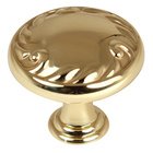 Solid Brass 1 1/2" Diameter Knob in Unlacquered Brass