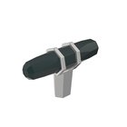 2-1/2" (64 mm) Long Knob in Black Bronze And Polished Chrome